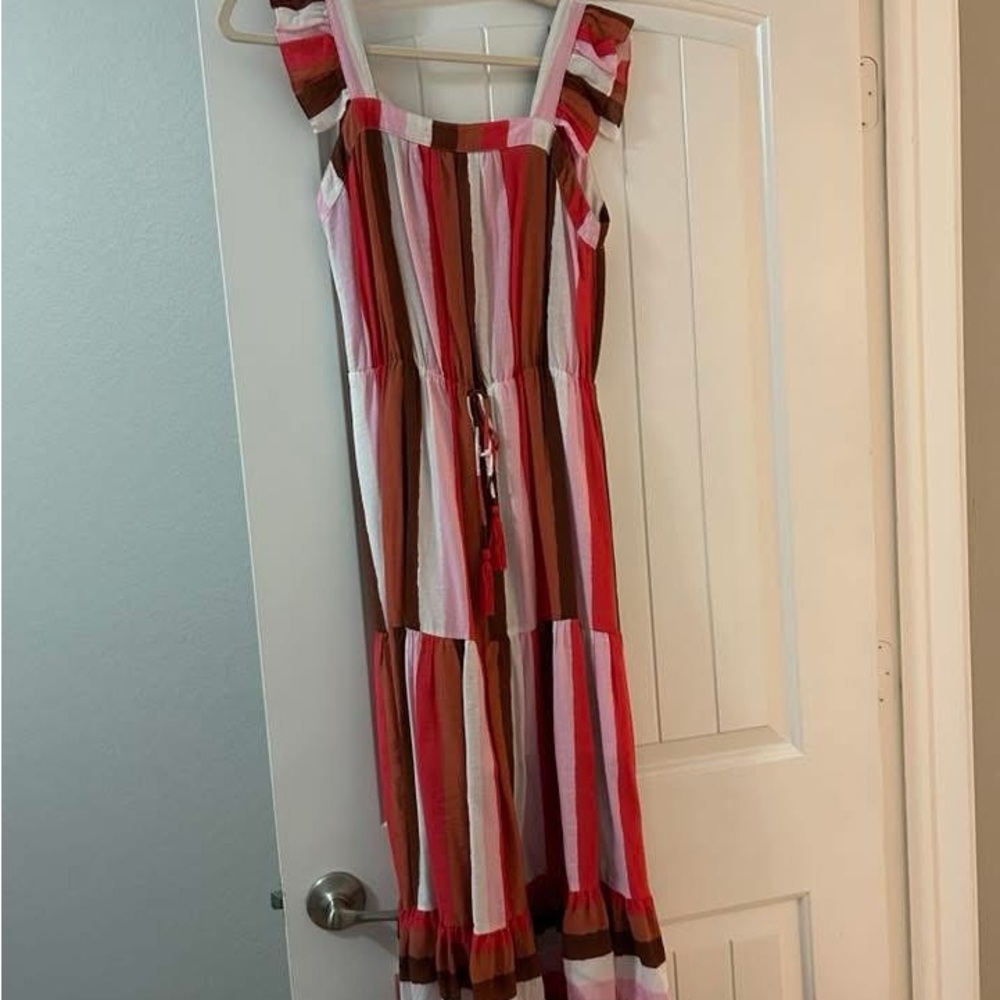 Striped Sleeveless Maxi Dress
